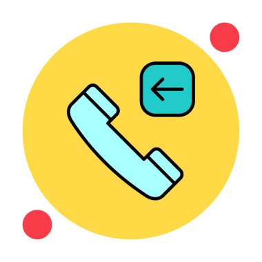 düz gelen çağrı simgesi vektör çizimi