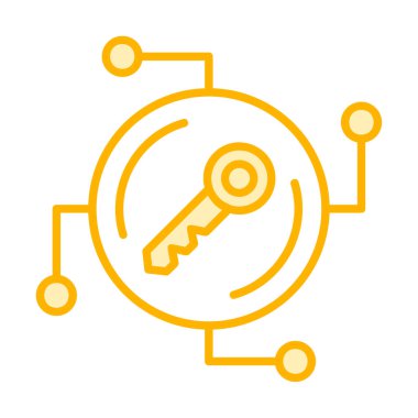 Anahtar ağ simgesi vektör illüstrasyonu 