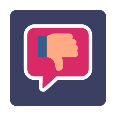 Hoşlanmıyorum. Web simgesi basit illüstrasyon 