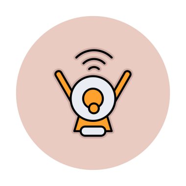 düz Web kamera vektör simgesi tasarımı