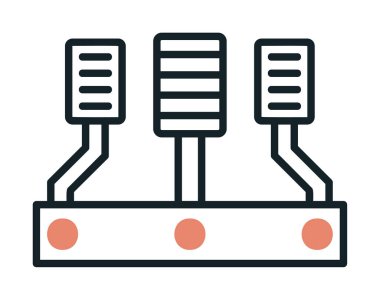 Araba Hızlandırıcı düz simgesi, vektör illüstrasyonu 