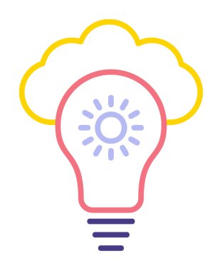 Bulut vektör ikonu. düz biçim tasarımı.