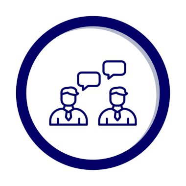 Basit Çalışma İletişim simgesi, vektör illüstrasyonu