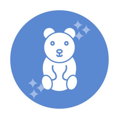  Oyuncak Ayı simgesi vektörü, illüstrasyon