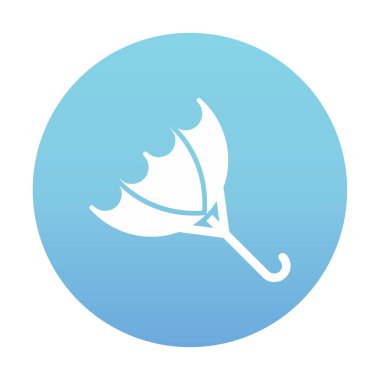 şemsiye simgesi vektör illüstrasyonu 