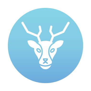 Geyik. Web simgesi basit illüstrasyon