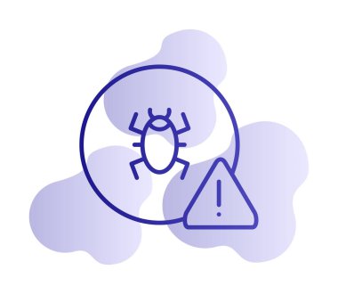 CD virüs ikon vektör illüstrasyonu