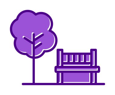 Yedek vektör renk simgesine sahip park 