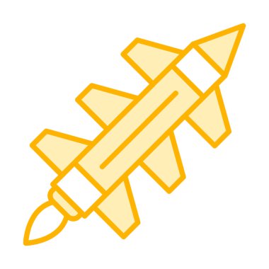 Füze roket ikonu vektör çizimi