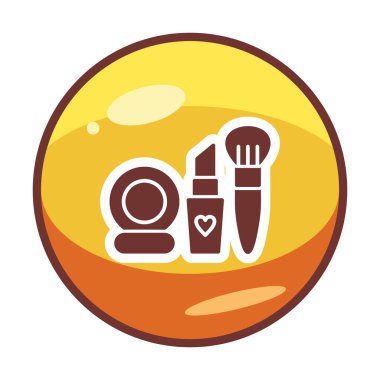 Makyaj araçları web simgesi, vektör illüstrasyonu