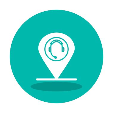 konum pin simgesi, vektör illüstrasyonu basit tasarım