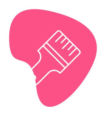 fırça ağ ikonu vektör illüstrasyonu