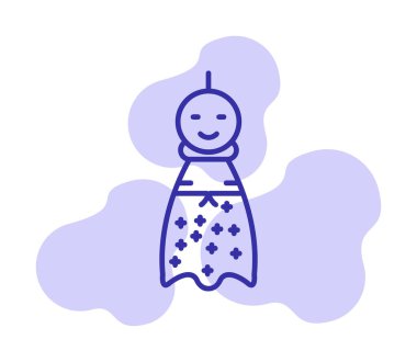 Teru Teru Bozu simgesi, vektör çizimi