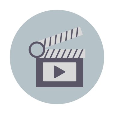 Alkış tahtası vektör düz renk simgesi