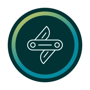 İsviçre bıçak ikonu vektörü beyaz arkaplanda izole edildi 