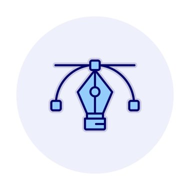 Basit kalem aracı simgesi, vektör illüstrasyonu