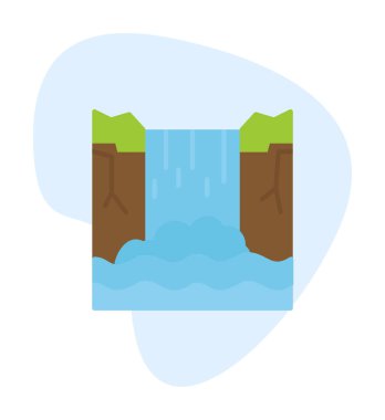 Basit Waterfal simgesi, vektör illüstrasyonu