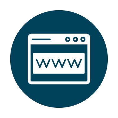 tarayıcı web sayfası simgesi, vektör illüstrasyonu 