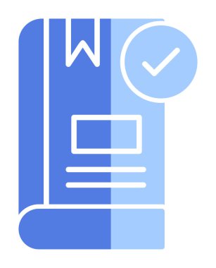  Kitap Denetimi İşaretleme simgesi, vektör illüstrasyonu   