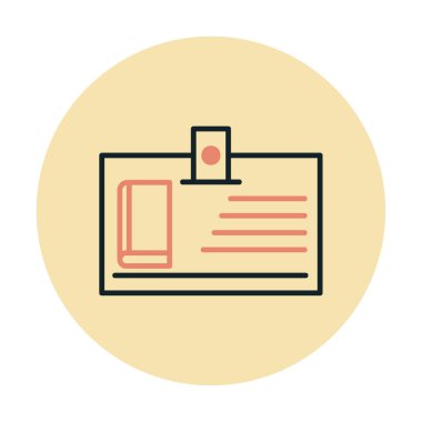 Kütüphane kartı simgesi, vektör illüstrasyonu