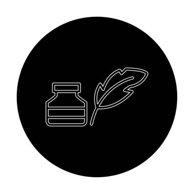 Quill ve Ink vektör simgesi
