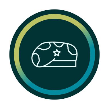 Askeri Şapka ikon vektör illüstrasyonu