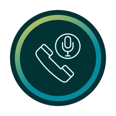 Basit Arama Kaydı simgesi, vektör illüstrasyonu