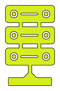Ağ sunucu simgesinin vektör illüstrasyonu 