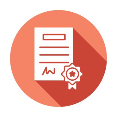 Sertifika vektör simgesi modern basit illüstrasyon                                 