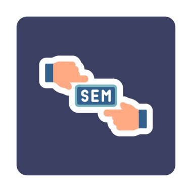 Basit düz Sem simge vektör çizimi 