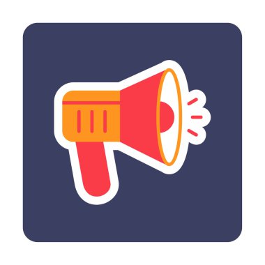 megafon ikonu. Hoparlör vektör illüstrasyonu. düz dizayn