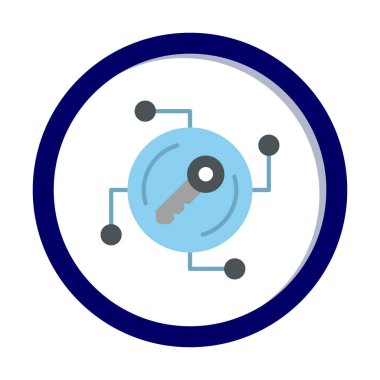 Anahtar ağ simgesi vektör illüstrasyonu 