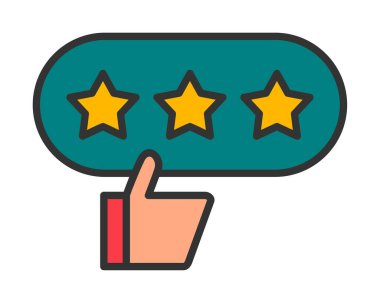 derecelendirme vektör simgesi, İyi İnceleme konsepti                         