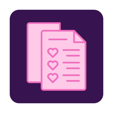 Dilek listesi. Web simgesi basit illüstrasyon 