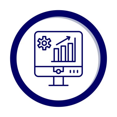 Pazar analiz simgesi vektör illüstrasyonu