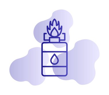 Kamp Gaz ikonu vektör illüstrasyon tasarımı