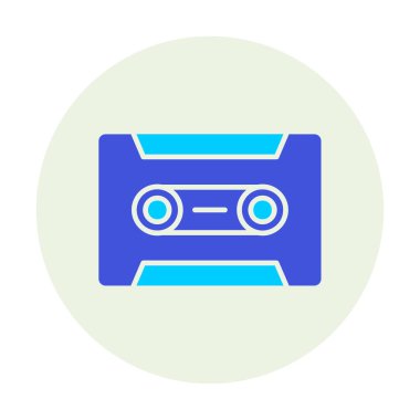 Kaset. Web simgesi basit illüstrasyon                               