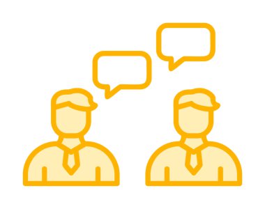 Basit Çalışma İletişim simgesi, vektör illüstrasyonu