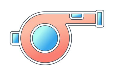 Basit Whistle düz simge tasarımı, vektör, illüstrasyon