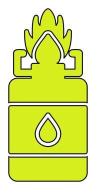 Kamp Gaz ikonu vektör illüstrasyon tasarımı