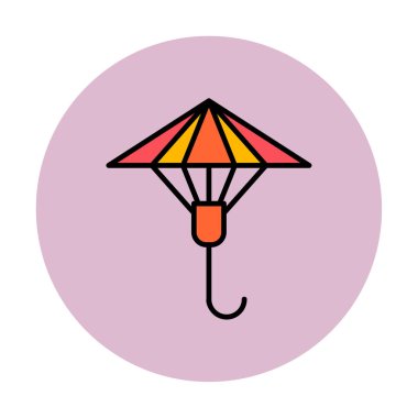 şemsiye simgesi vektör illüstrasyonu 