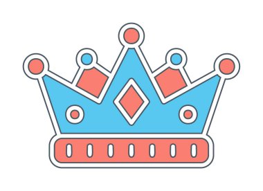 Taç. Web simgesi basit illüstrasyon