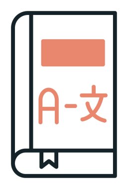 Kitap simgesinin vektör illüstrasyonu 