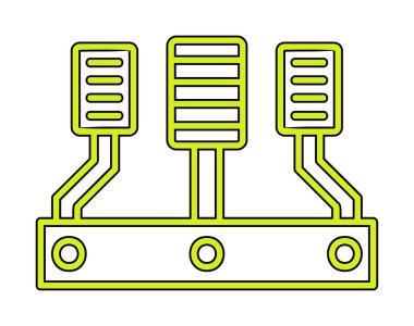 Araba Hızlandırıcı düz simgesi, vektör illüstrasyonu 
