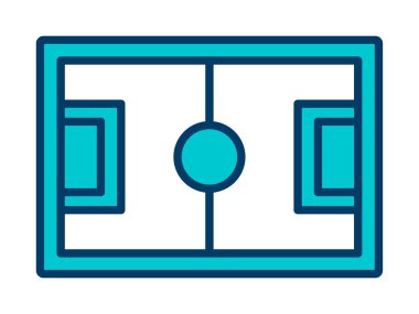 futbol simgesi, düz biçim vektör illüstrasyonu