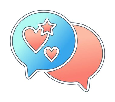 Basit konuşma balonu simgesi, vektör illüstrasyonu