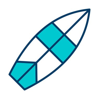 sörf tahtası vektör illüstrasyonu modern simge