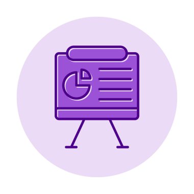 Sunum tahtası simgesi, vektör illüstrasyonu   