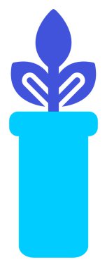 bir test tüpünde bitki, gmo konsepti, vektör illüstrasyonu  