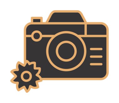 fotoğraf makinesi ikon vektör illüstrasyonu                      